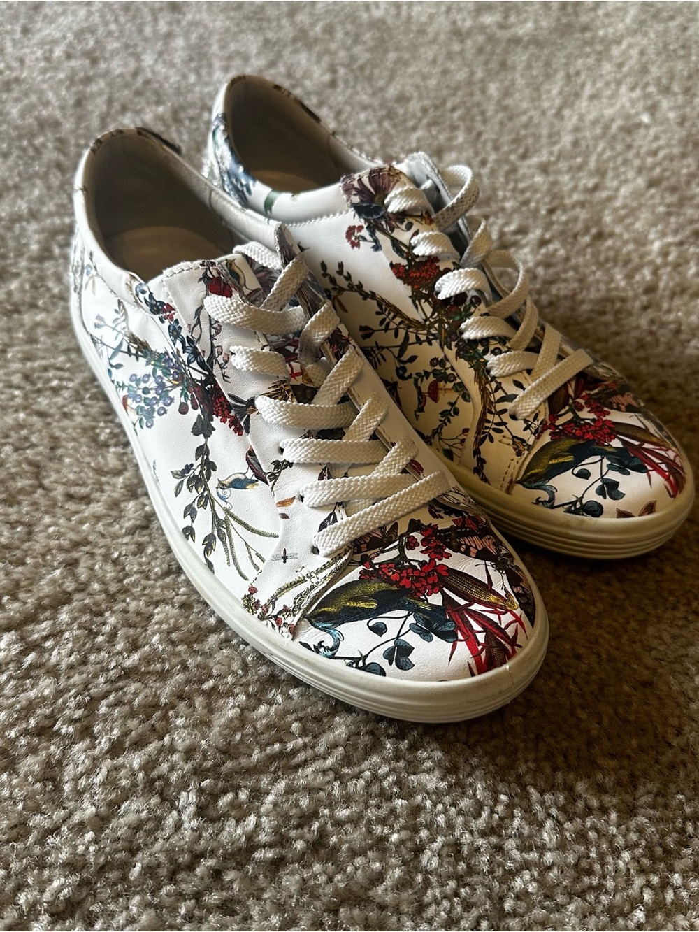 RARE Ecco Soft 7 Women’s Kristjana S. Williams Leather Sneaker US 8/8.5  EU 39 - Picture 8 of 10